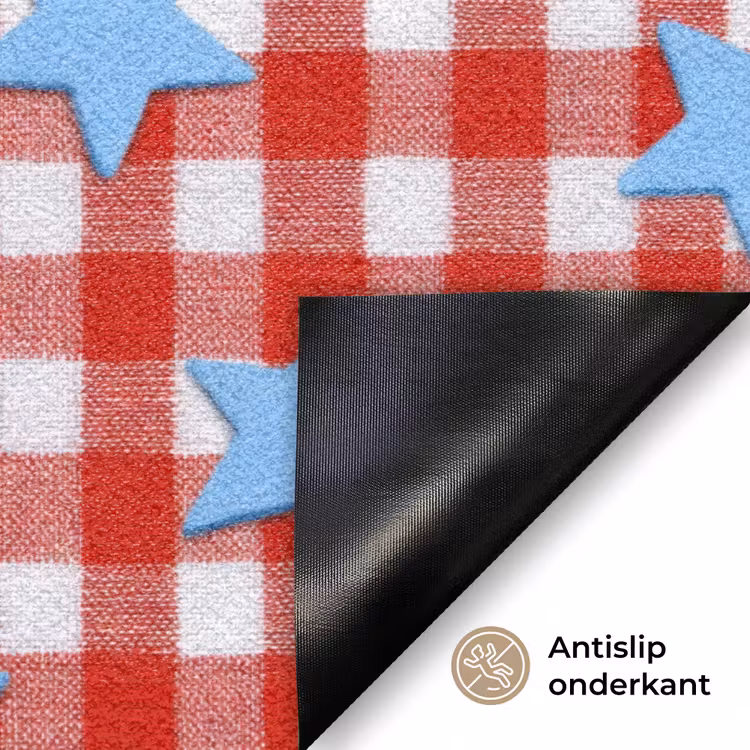 Deurmat - Ruit - Sterren - Rood — 6