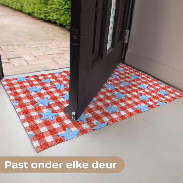 Deurmat - Ruit - Sterren - Rood — 7