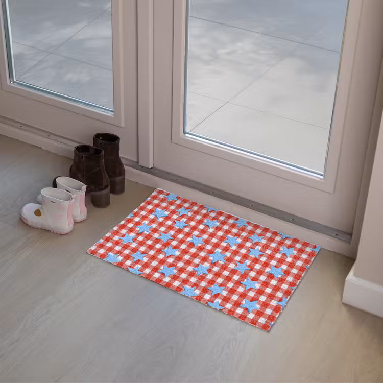 Deurmat - Ruit - Sterren - Rood — 8