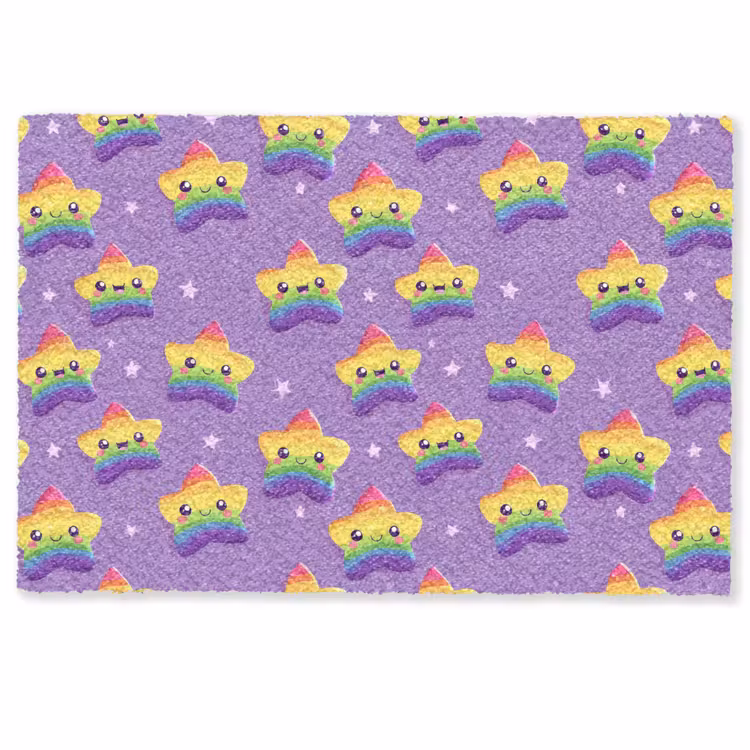 Deurmat - Sterren - Regenboog - Paars — 1