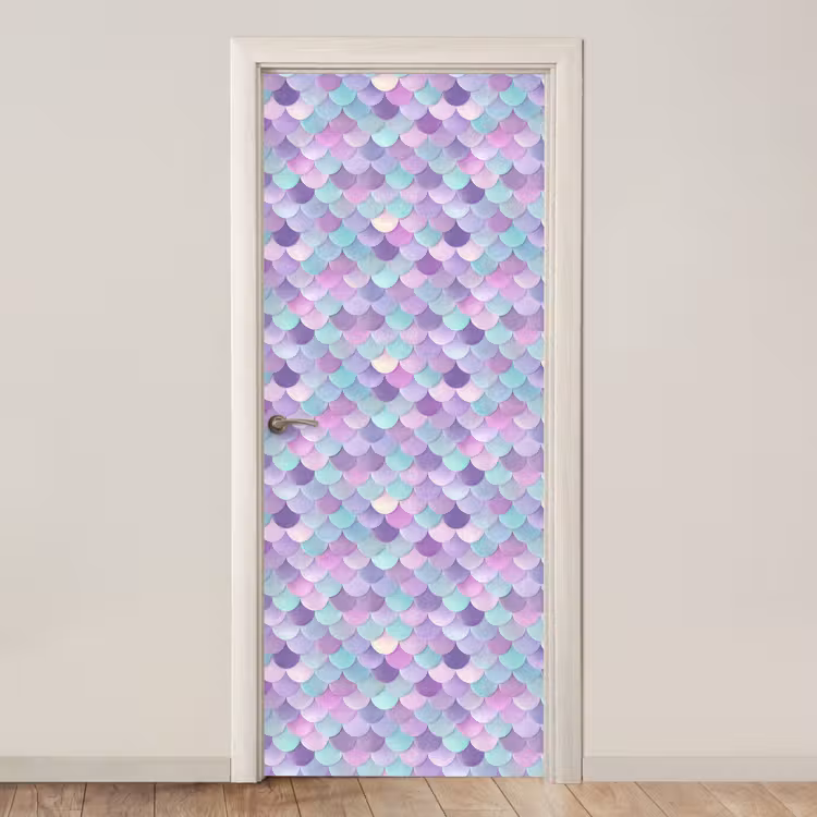 Deursticker - Dromerig - Zeemeermin - Pastel — 1