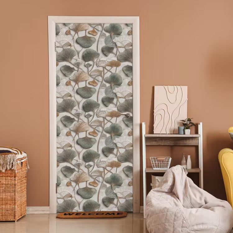 Deursticker - Elegant - Bladeren - Groen — 2
