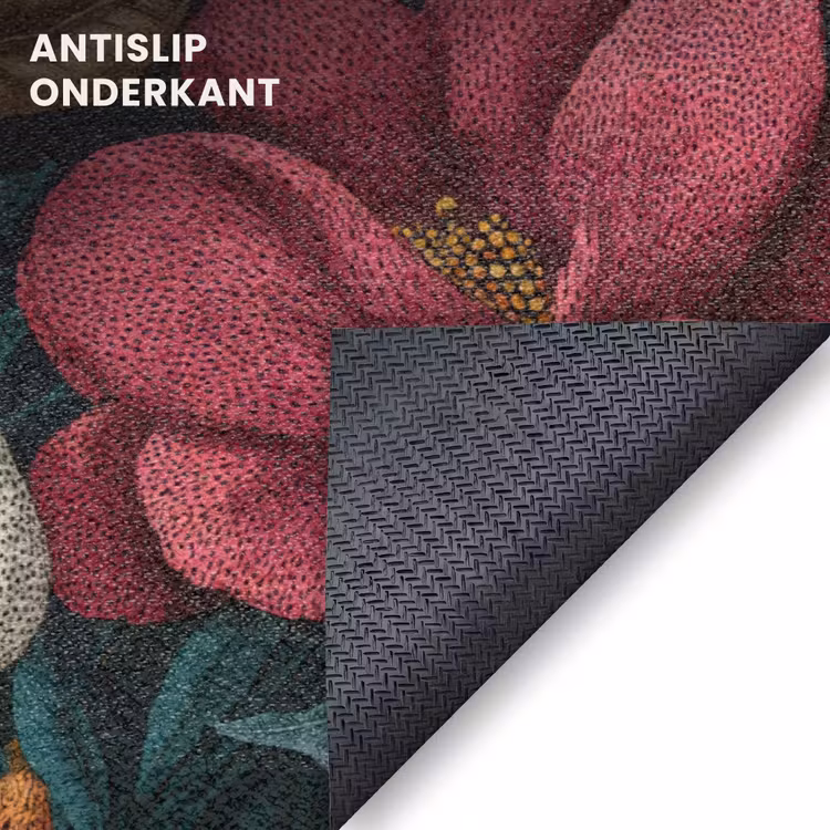 Deurmat - Bloemen - Patroon - Rood - Goud — 6