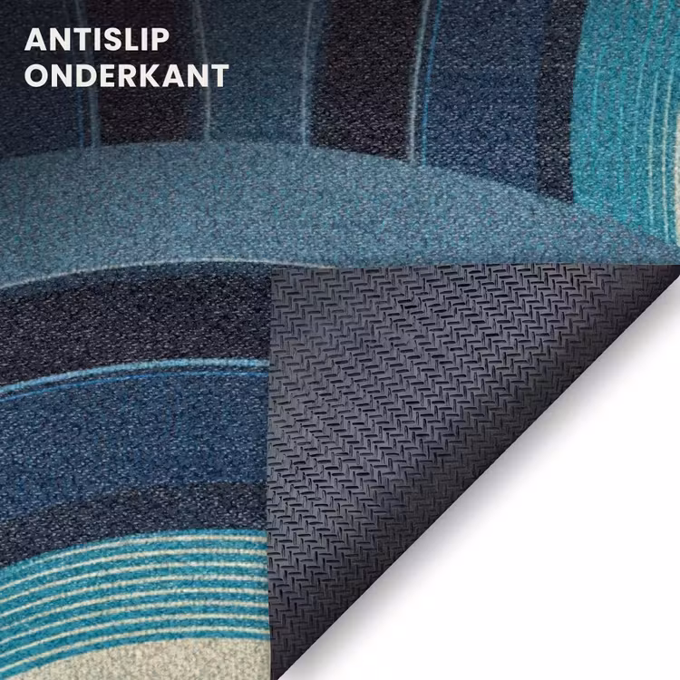 Deurmat - Bogen - Geometrisch - Patroon - Blauw - Retro — 6
