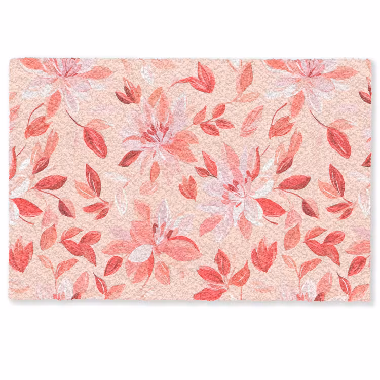 Deurmat - Botanisch - Bloemen - Rood — 1
