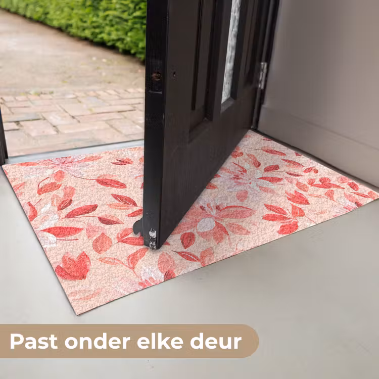 Deurmat - Botanisch - Bloemen - Rood — 7