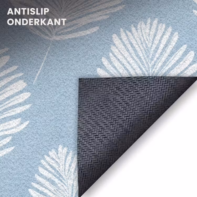 Deurmat - Palmbladeren - Naadloos - Patroon - Pastelblauw — 6