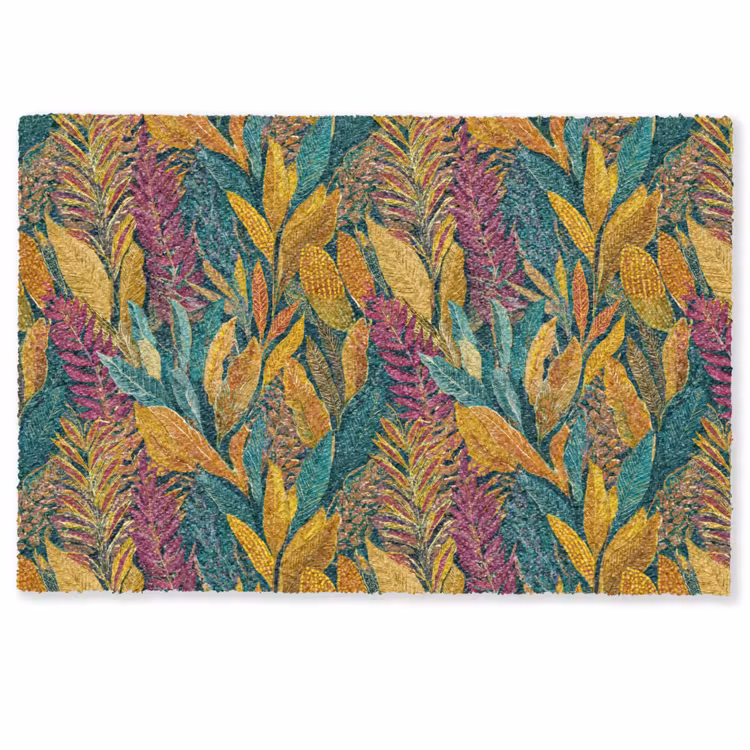 Deurmat - Tropische - Botanisch - Patroon - Kleurrijk - Exotisch — 1