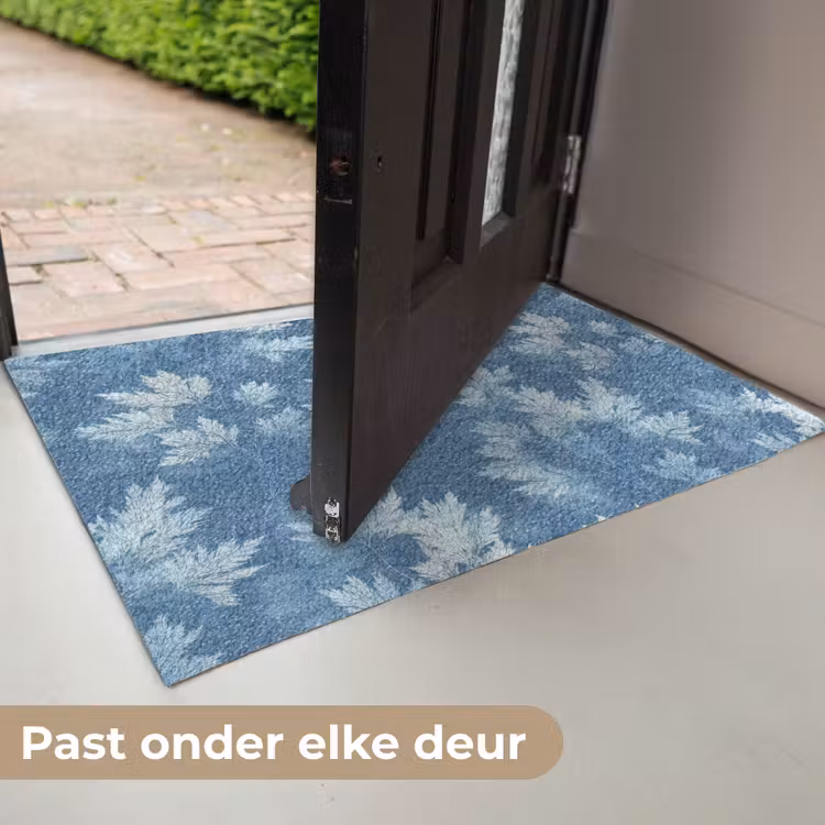 Deurmat - Varen - Botanisch - Patroon - Grijsblauw — 7