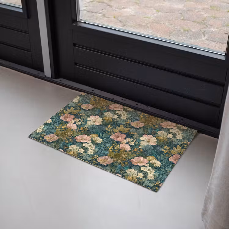 Deurmat - Wilde bloemen - Botanisch - Patroon - Roze - Romantisch — 2