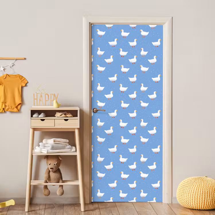 Deursticker - Ganzen - Elegant - Blauw — 6