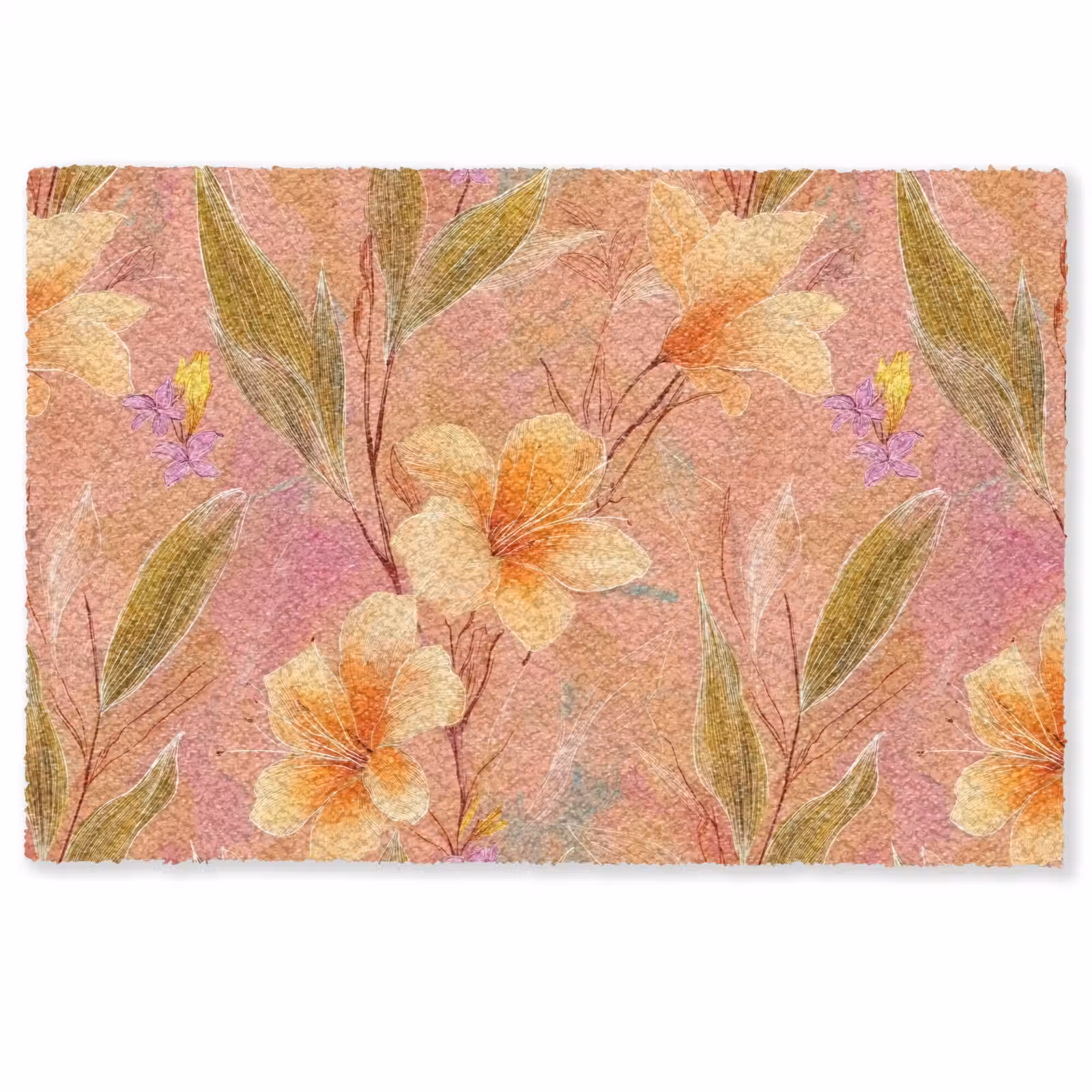 Deurmat - Botanisch - Bloemen - Kleurrijk — 1