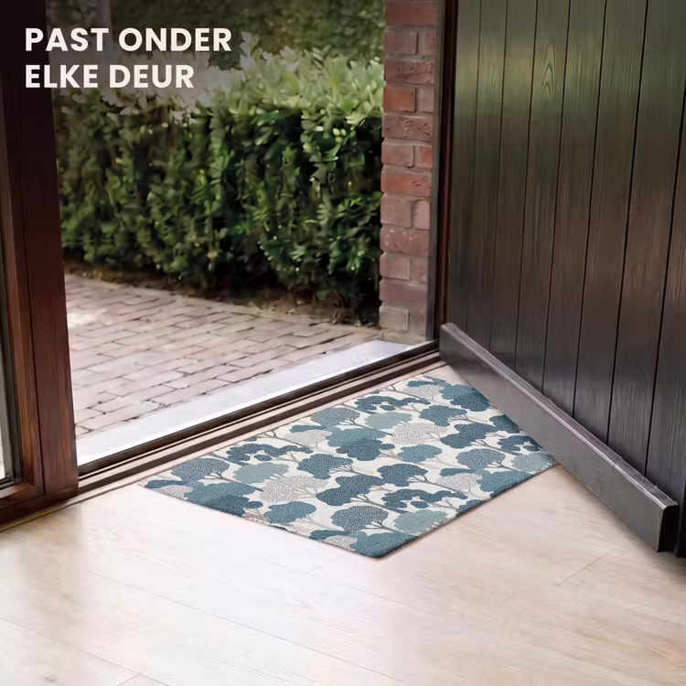 Deurmat - Modern - Bomen - Bos - Patroon - Blauw — 7