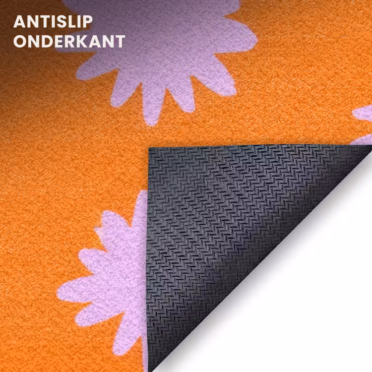 Deurmat - Retro - Bloemen - Oranje — 6