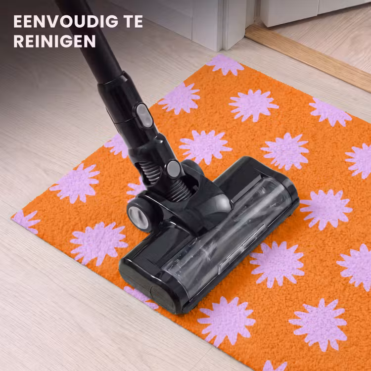 Deurmat - Retro - Bloemen - Oranje — 9