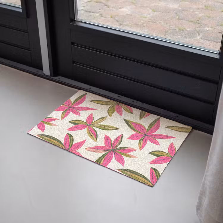 Deurmat - Tropisch - Bloem - Roze — 2