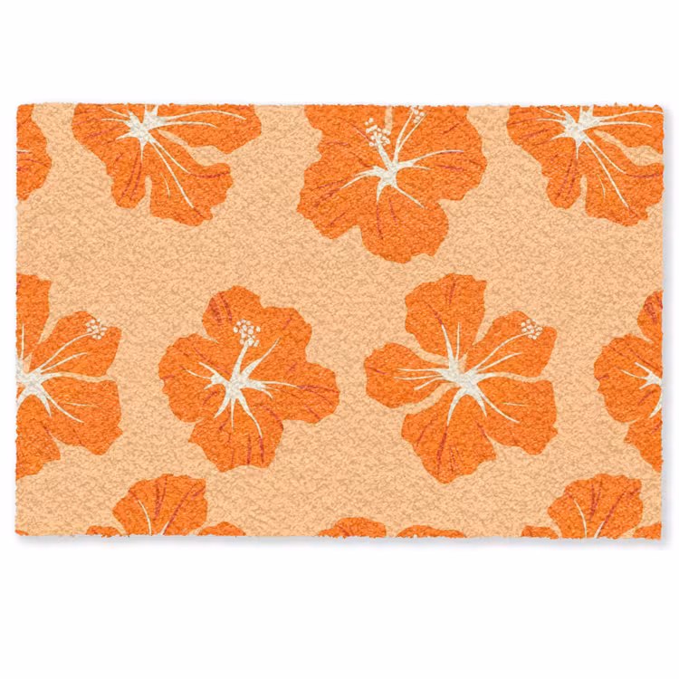 Deurmat - Tropisch - Hibiscus - Oranje — 1