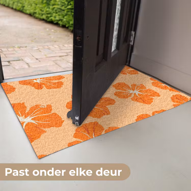 Deurmat - Tropisch - Hibiscus - Oranje — 7