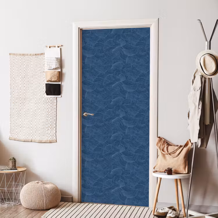 Deursticker - Golven - Textuur - Patroon - Blauw — 8