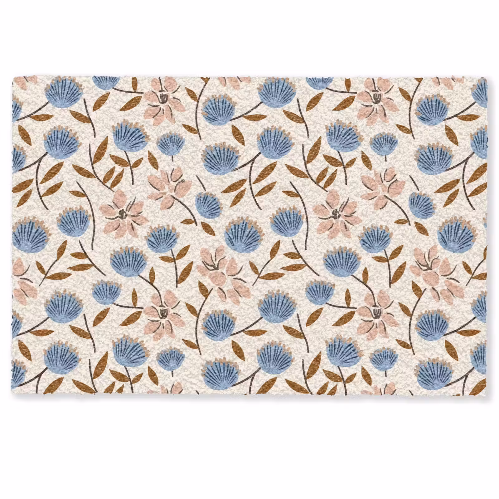 Deurmat - Bloemen - Wild - Blauw — 1