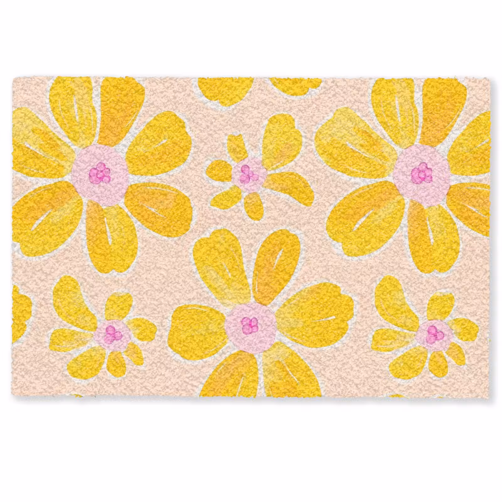 Deurmat - Zomers - Bloemen - Geel — 1
