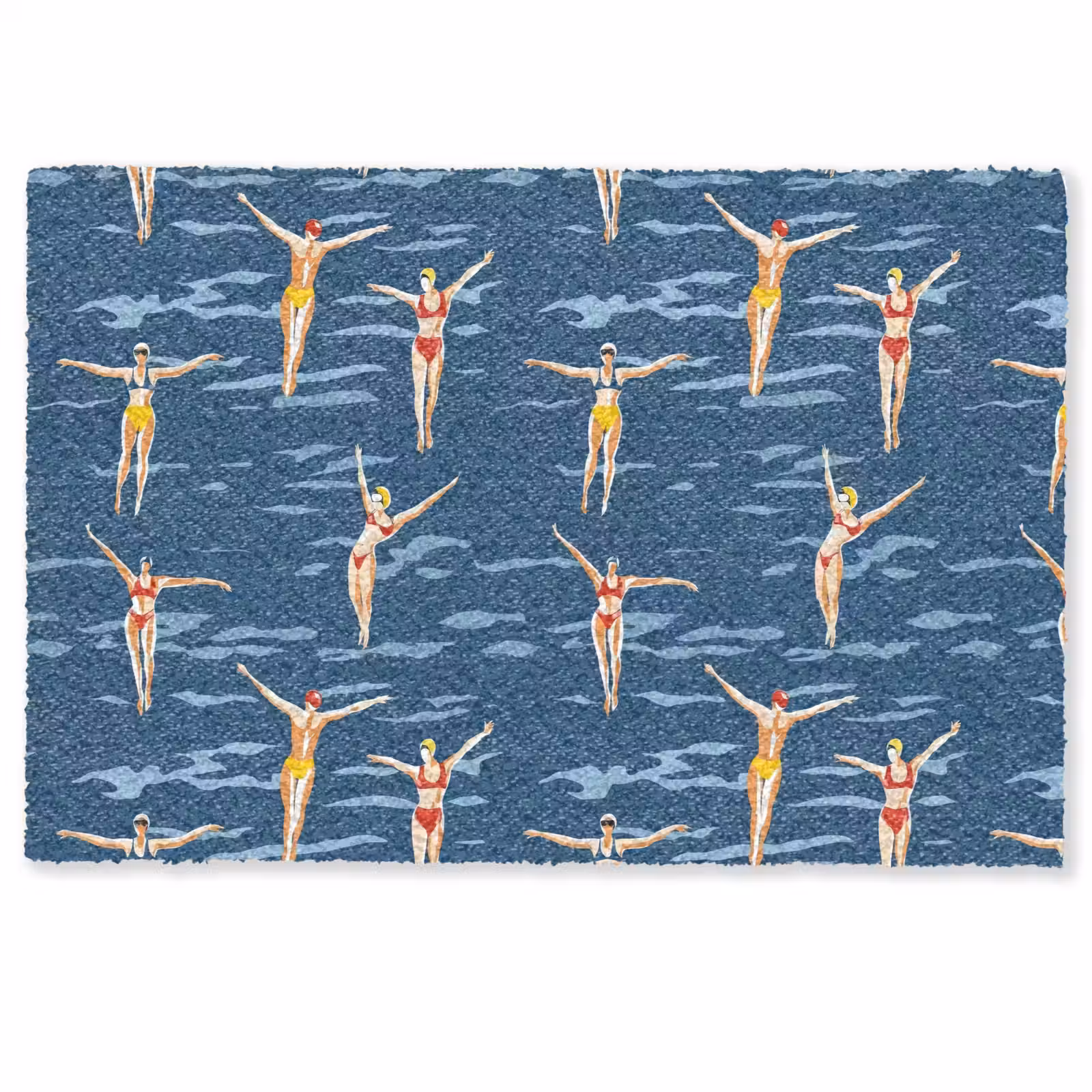 Deurmat - Zwemsters- Retro - Blauw — 1