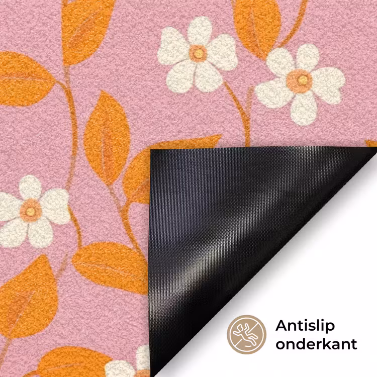 Deurmat - Bloemen - Patroon - Oranje — 6