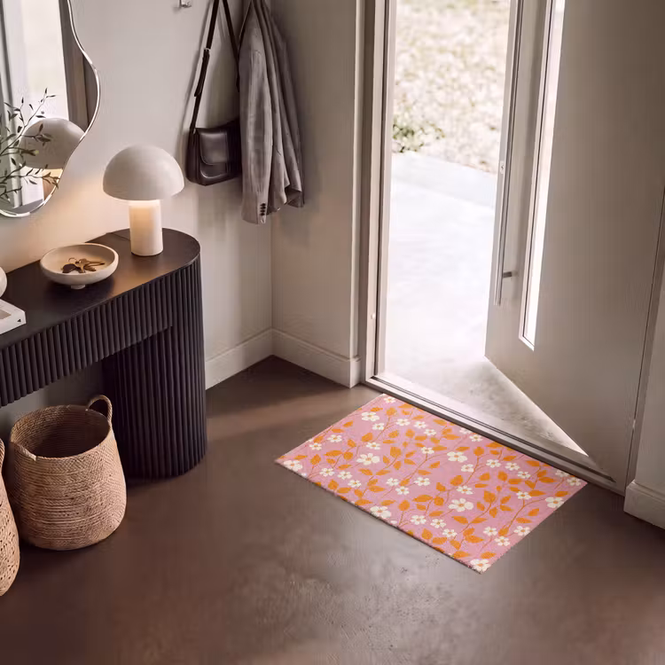 Deurmat - Bloemen - Patroon - Oranje — 8