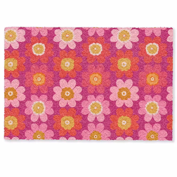 Deurmat - Bloemen - Retro - Kleurrijk — 1