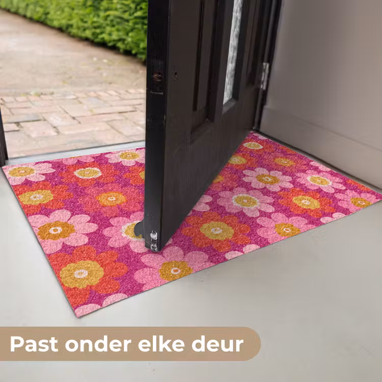 Deurmat - Bloemen - Retro - Kleurrijk — 7