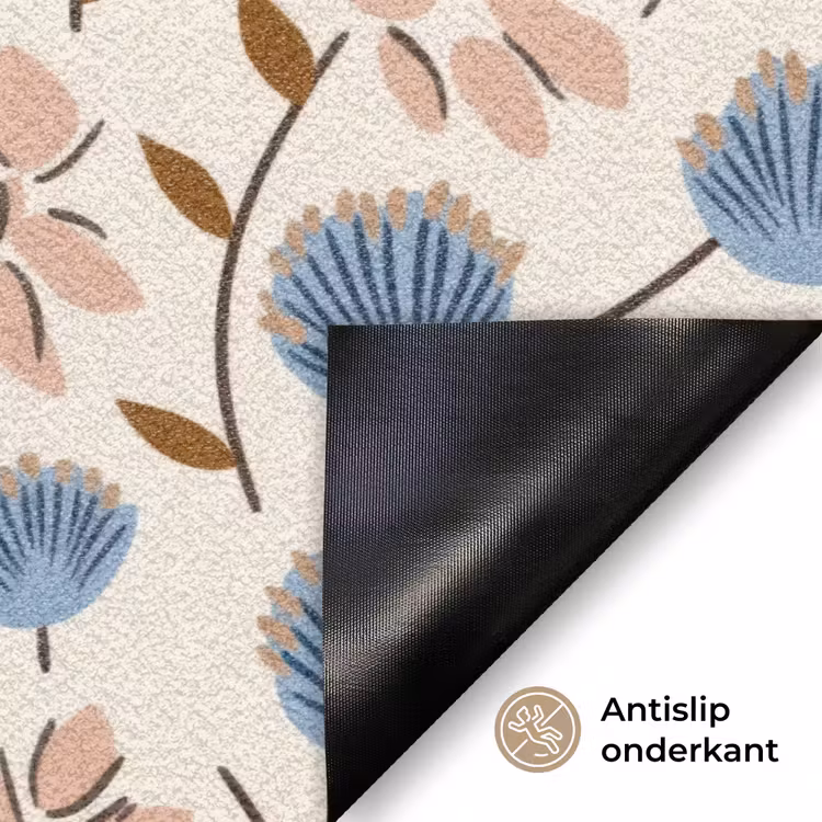 Deurmat - Bloemen - Wild - Blauw — 6