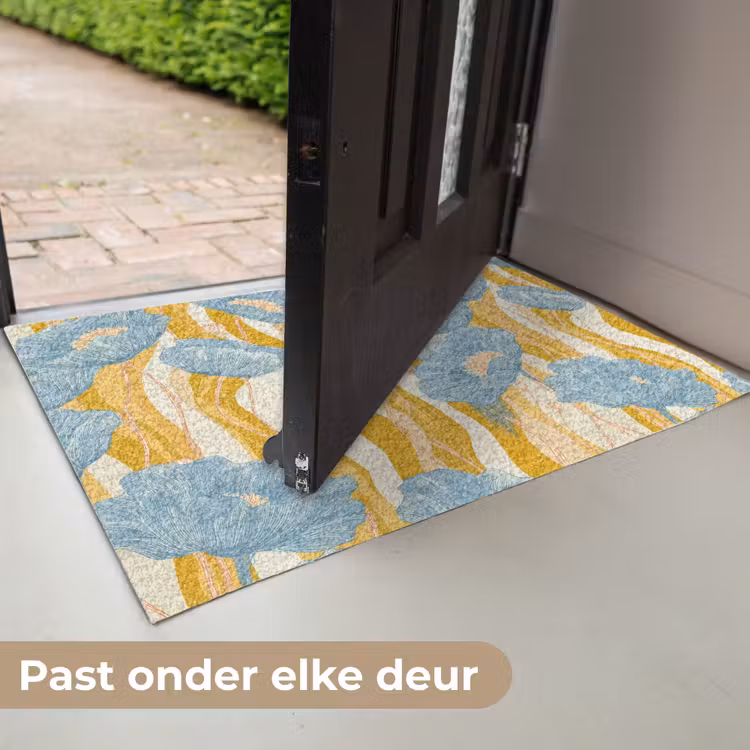 Deurmat - Papavers - Botanisch - Blauw — 7