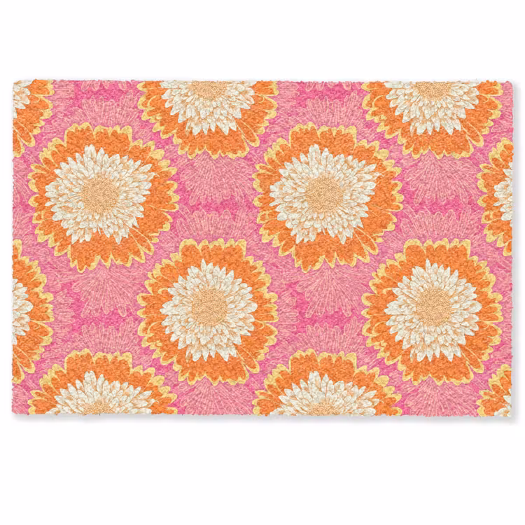 Deurmat - Retro - Bloemen - Kleurrijk — 1