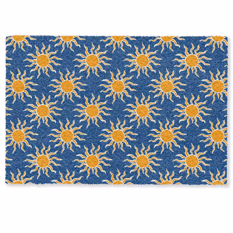 Deurmat - Zon - Patroon - Blauw — 1
