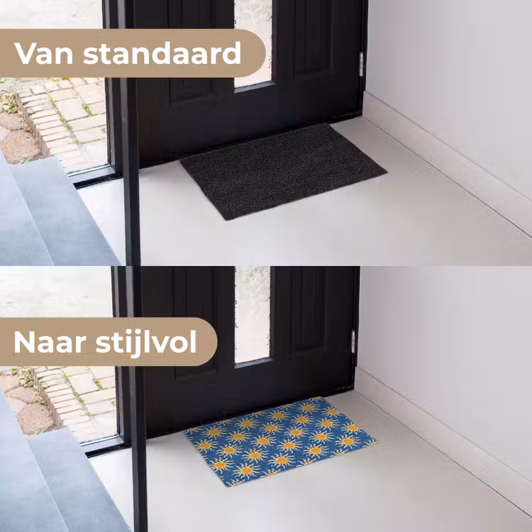 Deurmat - Zon - Patroon - Blauw — 3