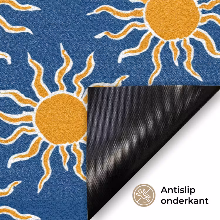 Deurmat - Zon - Patroon - Blauw — 6