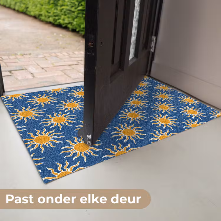 Deurmat - Zon - Patroon - Blauw — 7