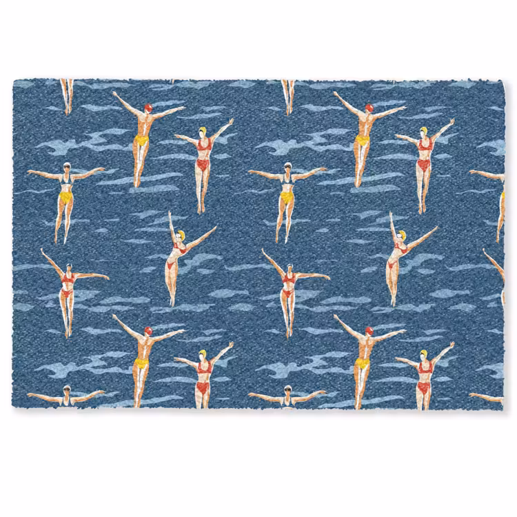 Deurmat - Zwemsters- Retro - Blauw — 1