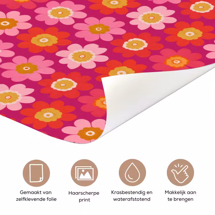 Deursticker - Bloemen - Retro - Kleurrijk — 3