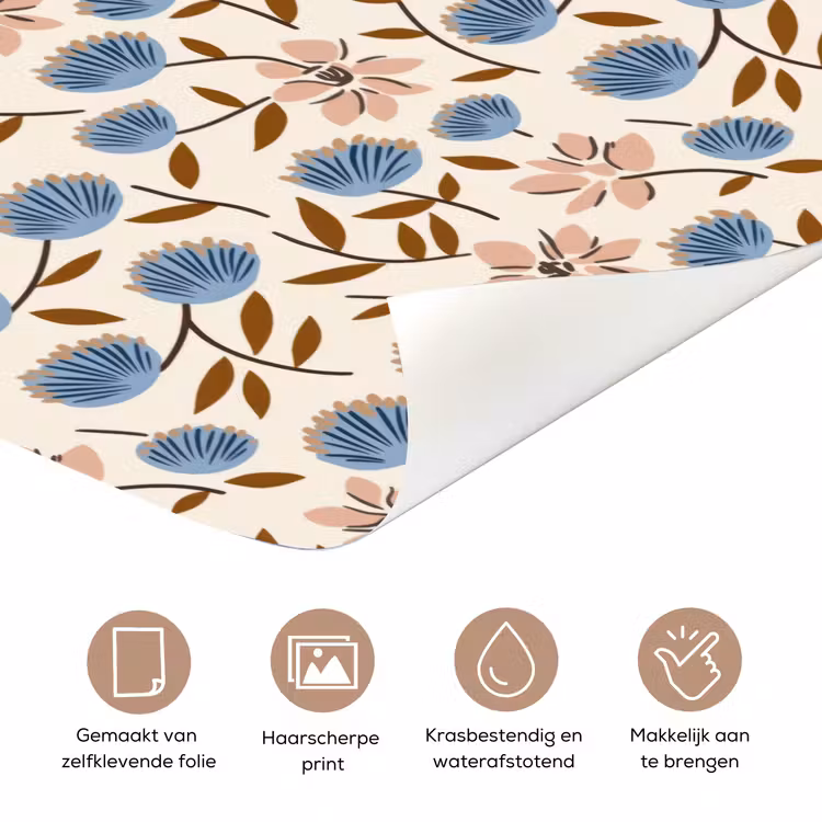 Deursticker - Bloemen - Wild - Blauw — 3