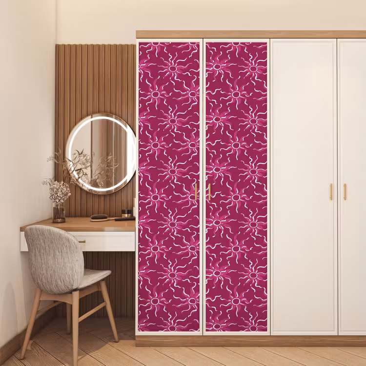 Deursticker - Bohemian - Zon - Magenta — 5