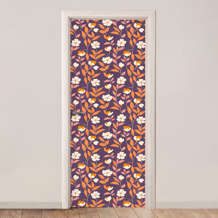 Deursticker - Boho - Vintage - Paars — 1