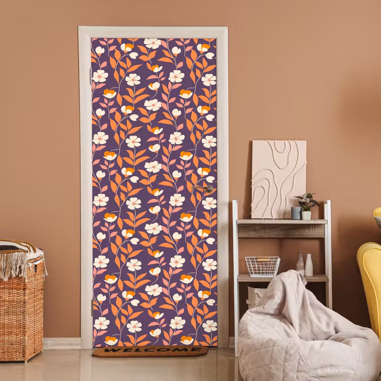 Deursticker - Boho - Vintage - Paars — 2