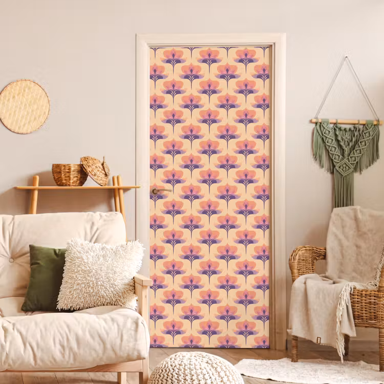 Deursticker - Botanisch - Patroon - Pastel — 4