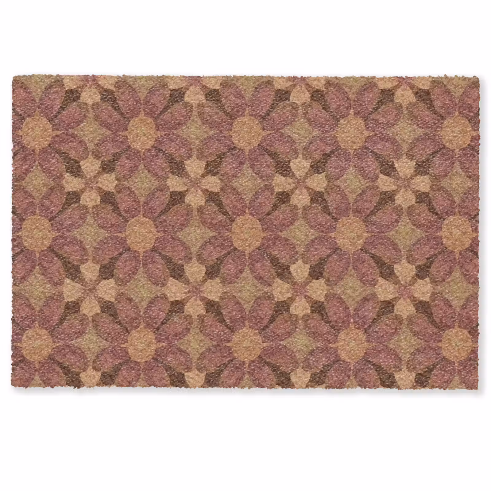 Deurmat - Retro - Bloemen - Bruin — 1