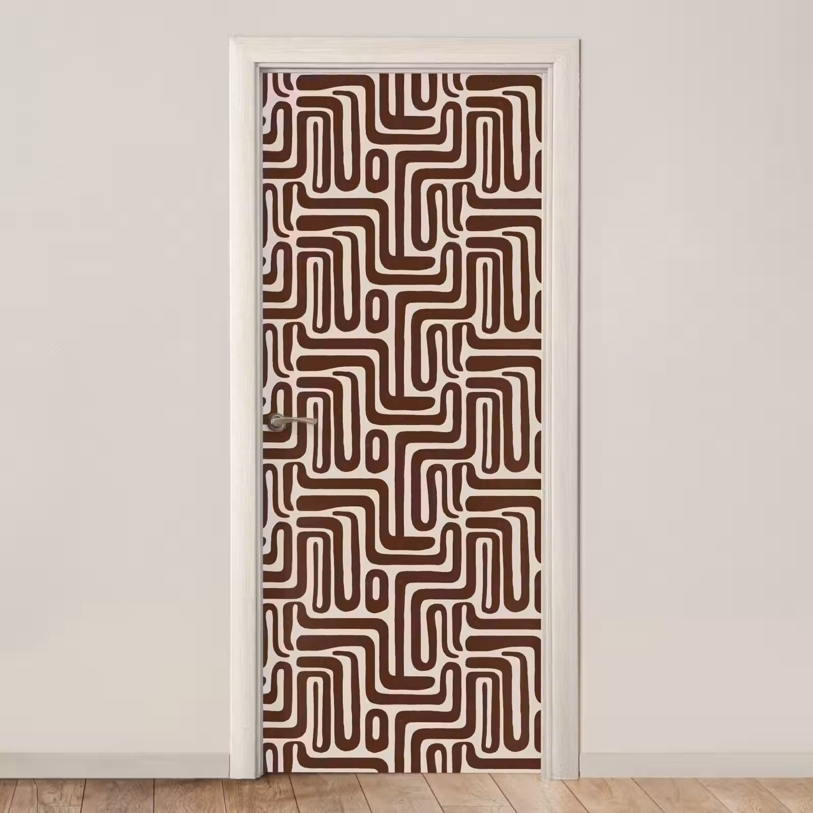 Deursticker - Abstract - Patroon - Bruin — 1