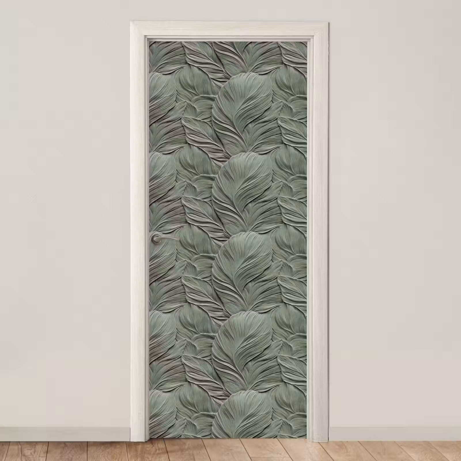 Deursticker - Bladeren - Textuur - Groen — 1