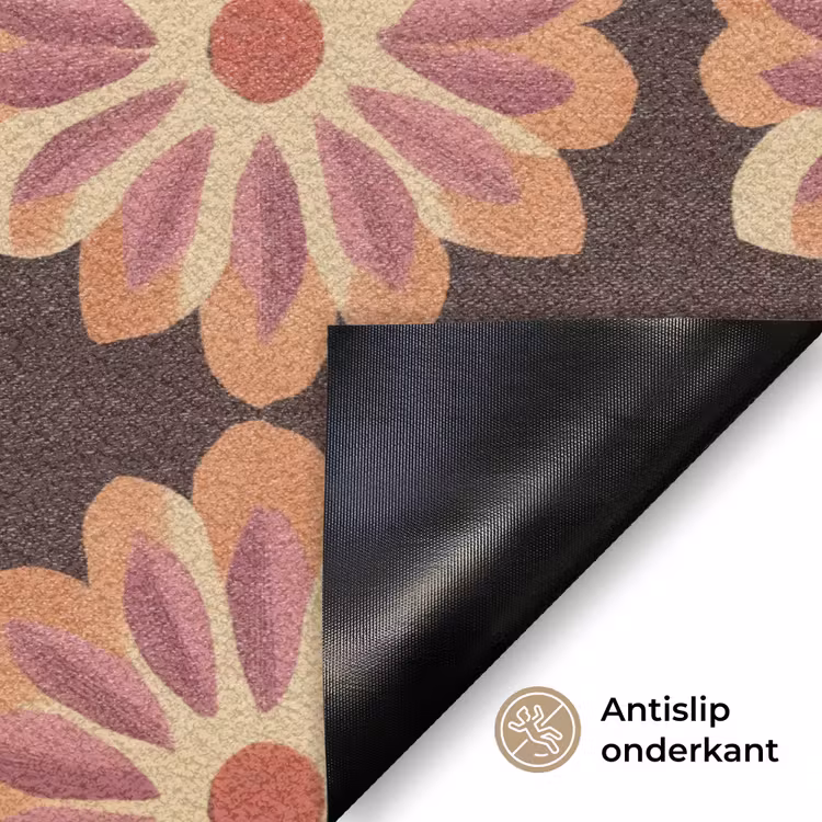 Deurmat - Bloemen - Patroon - Bruin — 6