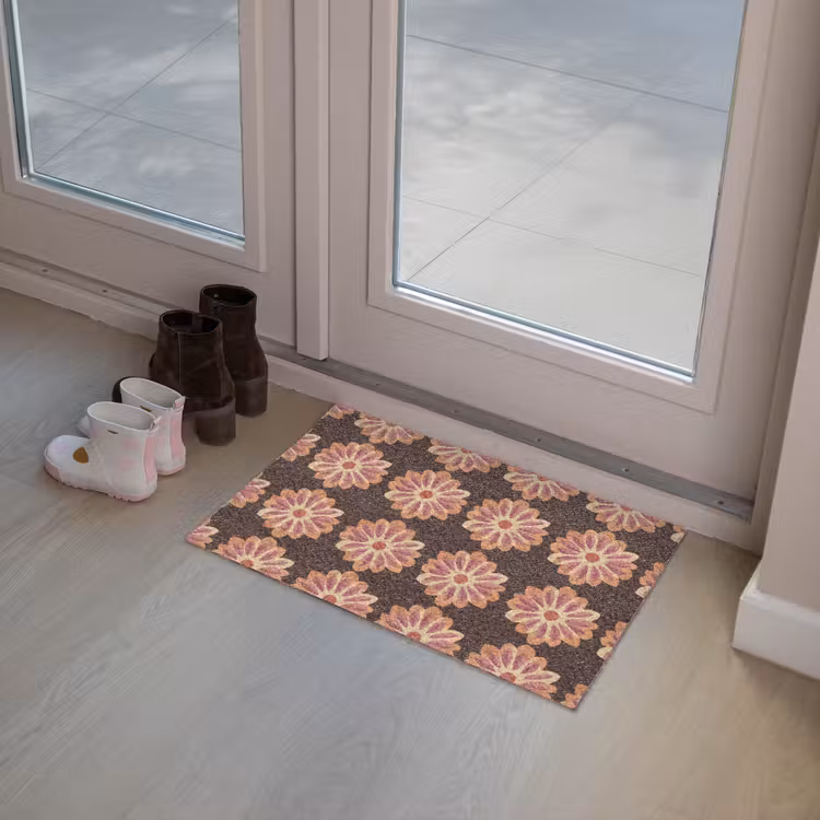 Deurmat - Bloemen - Patroon - Bruin — 8