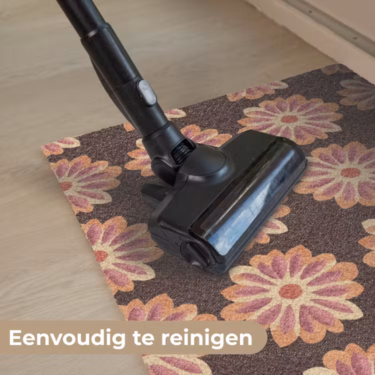 Deurmat - Bloemen - Patroon - Bruin — 9